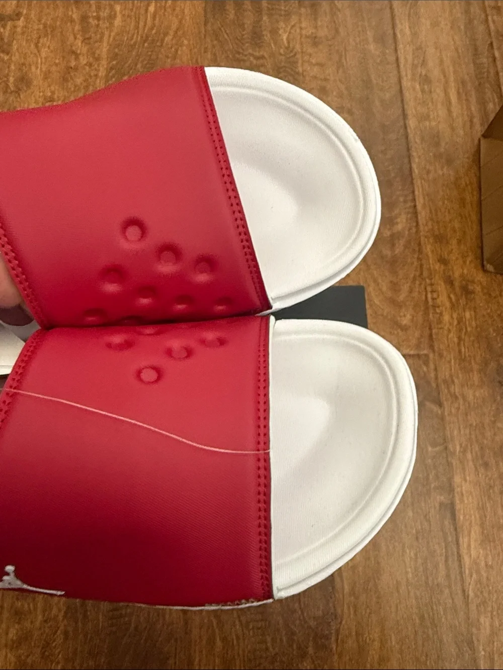 Jordan Play Slide Sandals in Red and White - Men’s Slide